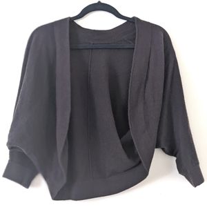 Purple cashmere shrug